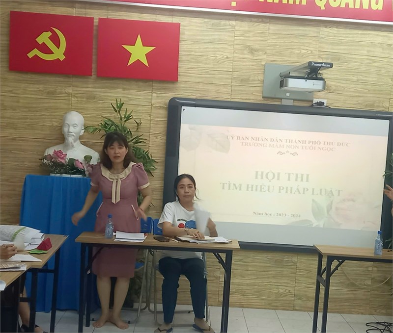 Trường Mầm non Tuổi Ngọc tổ chức Hội thi tìm hiểu về pháp luật, hưởng ứng ngày Pháp luật Việt Nam 09/11 năm 2023. Kỷ niệm 10 năm ngày ngày Pháp luật Việt Nam 09/11.