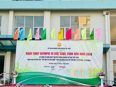 Mn tường vi tham gia ngày chạy olympic vì sức khỏe toàn dân năm 2024