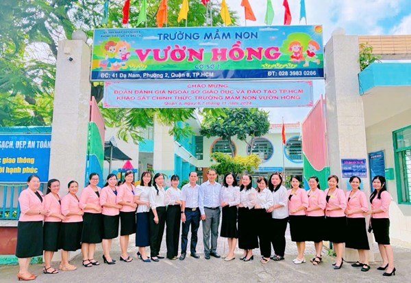 Khảo sát chính thức kiểm định chất lượng giáo dục và chuẩn quốc gia trường mầm non vườn hồng