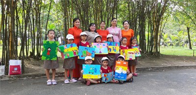 Các bé tham gia Hội thi   Bé sáng tạo cùng Bitex 