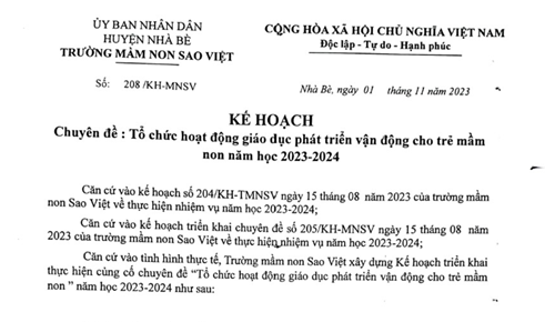 Chuyên Đề Tổ Chức Hoạt Động Phát Triển Vận Động