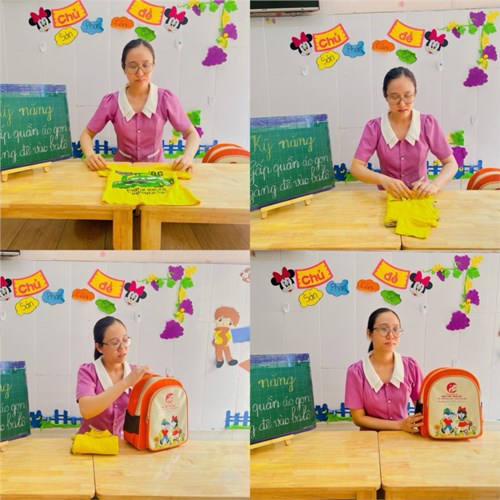Kỹ năng  gấp quần áo gọn gàng để vào balô 