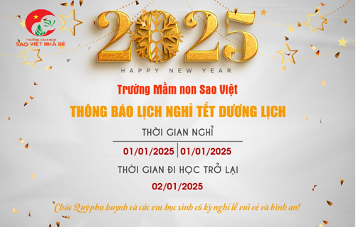 Thông báo: Lịch nghỉ tết dương lịch 2025