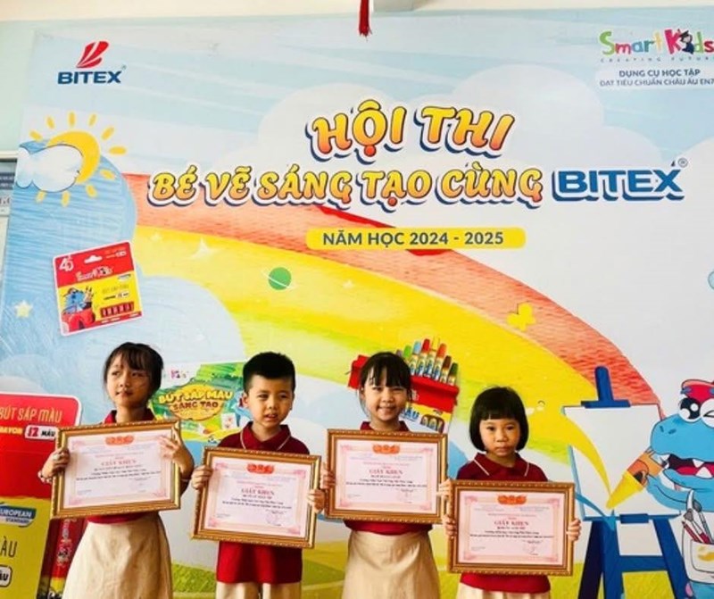BabyBees Phúc Long tham gia Hội thi  Bé vẽ sáng tạo cùng BITEX 