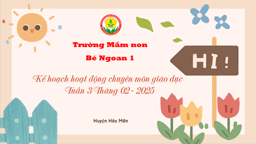 Kế hoạch hoạt động chuyên môn giáo dục Tuần 3 Tháng 02/2025