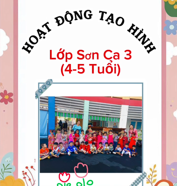 Bé tạo hình từ đất nặn - lớp Sơn Ca 3