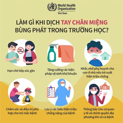 Làm gì khi dịch tay chân miệng bùng phát trong trường học?