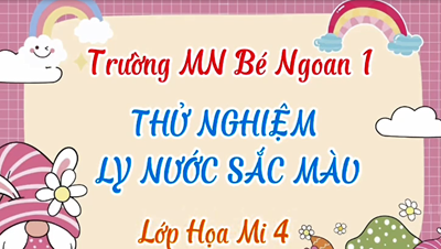Thí nghiệm ly nước màu sắc