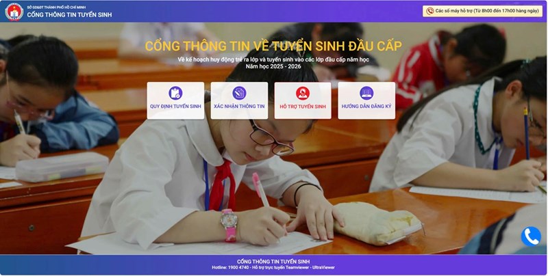 Tuyển sinh đầu cấp tại TP.HCM: Phụ huynh cần xác nhận thông tin trên hệ thống