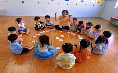 Tìm và gọi tên các bộ phận trên khuôn mặt lớp Gấu trúc