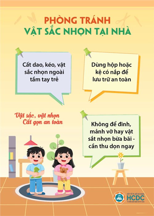 Phòng tránh và bảo vệ trẻ khỏi vật sắc nhọn tại nhà