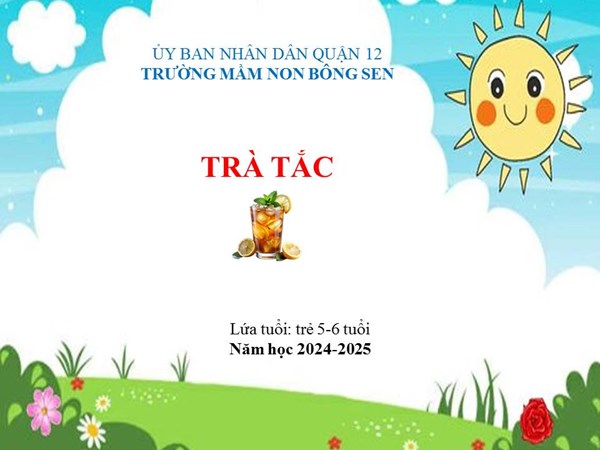 Bé tập làm nội trợ: pha trà tắc