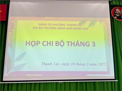 Họp chi bộ tháng 3.