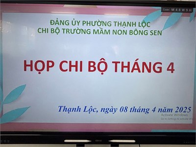 Họp chi bộ tháng 4