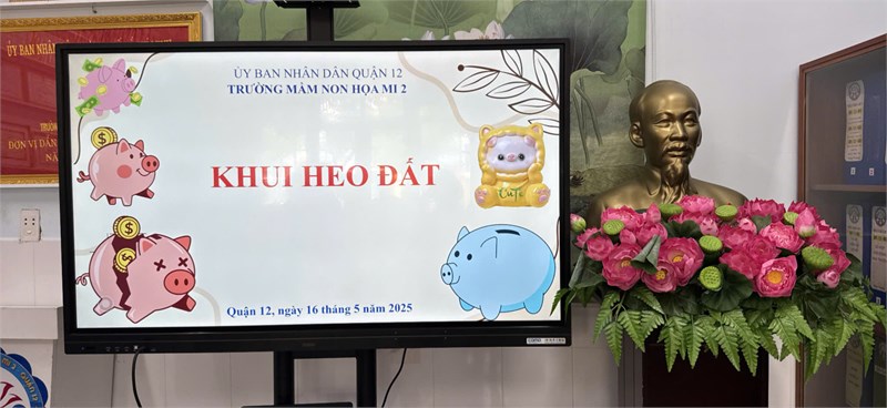 🐷💝 “KHUI HEO ĐẤT – LAN TỎA YÊU THƯƠNG” – HOẠT ĐỘNG NHÂN ÁI TẠI TRƯỜNG MẦM NON HỌA MI 2
💬 “Mỗi đồng xu nhỏ, mỗi hành động lớn – gom lại thành yêu thương.”

Với mong muốn gieo mầm lòng nhân ái, tinh thần sẻ chia trong tâm hồn trẻ thơ, ngày [ngày tổ chức], Trường Mầm non Họa Mi 2 đã tổ chức hoạt động “Khui heo đất – Gửi quà yêu thương” nhằm gây quỹ ủng hộ cho các bạn nhỏ có hoàn cảnh khó khăn trong trường.