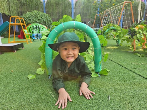 Vận động liên hoàn chủ đề  BÉ LÀM CHIẾN SĨ  - Khối Chồi
