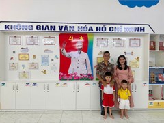Góc không gian văn hóa Hồ Chí Minh tại trường mầm non Họa Mi 2
