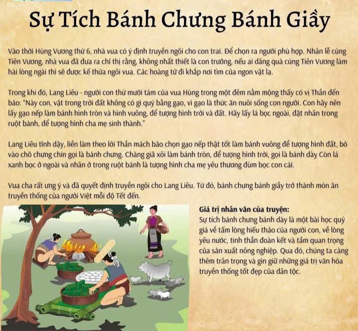 Truyện  sự tích bánh chưng bánh giầy 