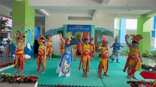 Trường Mầm non Long Hòa tổ chức lễ hội: “Giỗ Quốc tổ Hùng Vương” năm học 2024-2025.