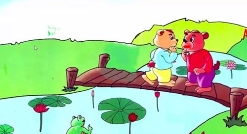 Bài thơ: Gấu con qua cầu - Lớp Mầm 2