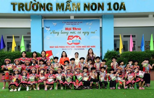 Trường Mầm non 10A: Tổ chức hội thi “Thể dục đồng diễn” Chào mừng Kỷ niệm 50 năm Ngày giải phóng miền Nam thống nhất đất nước (30/4/1975-30/42025)