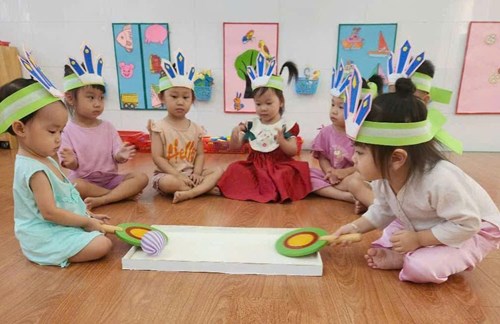 Lớp 25 - 36 tháng (1) hưởng ứng lễ hội  Giỗ tổ Hùng Vương 