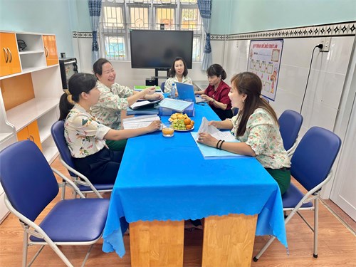 Trường Mầm non 10A đón đoàn kiểm tra chuyên môn chăm sóc, giáo dục trẻ