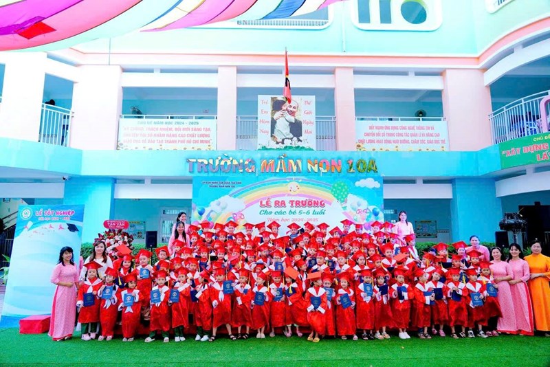 Trường Mầm Non 10A tổ chức lễ ra trường cho các bé 5-6 tuổi năm học 2024-2025