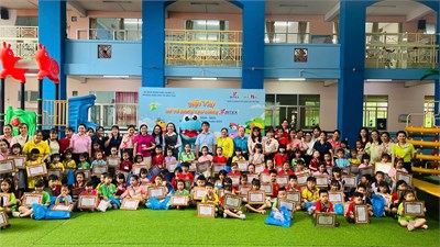 Trường Mầm non 10 tiếp tục đăng cai tổ chức Hội thi Bé vẽ sáng tạo cùng Bitex năm học 2024-2025