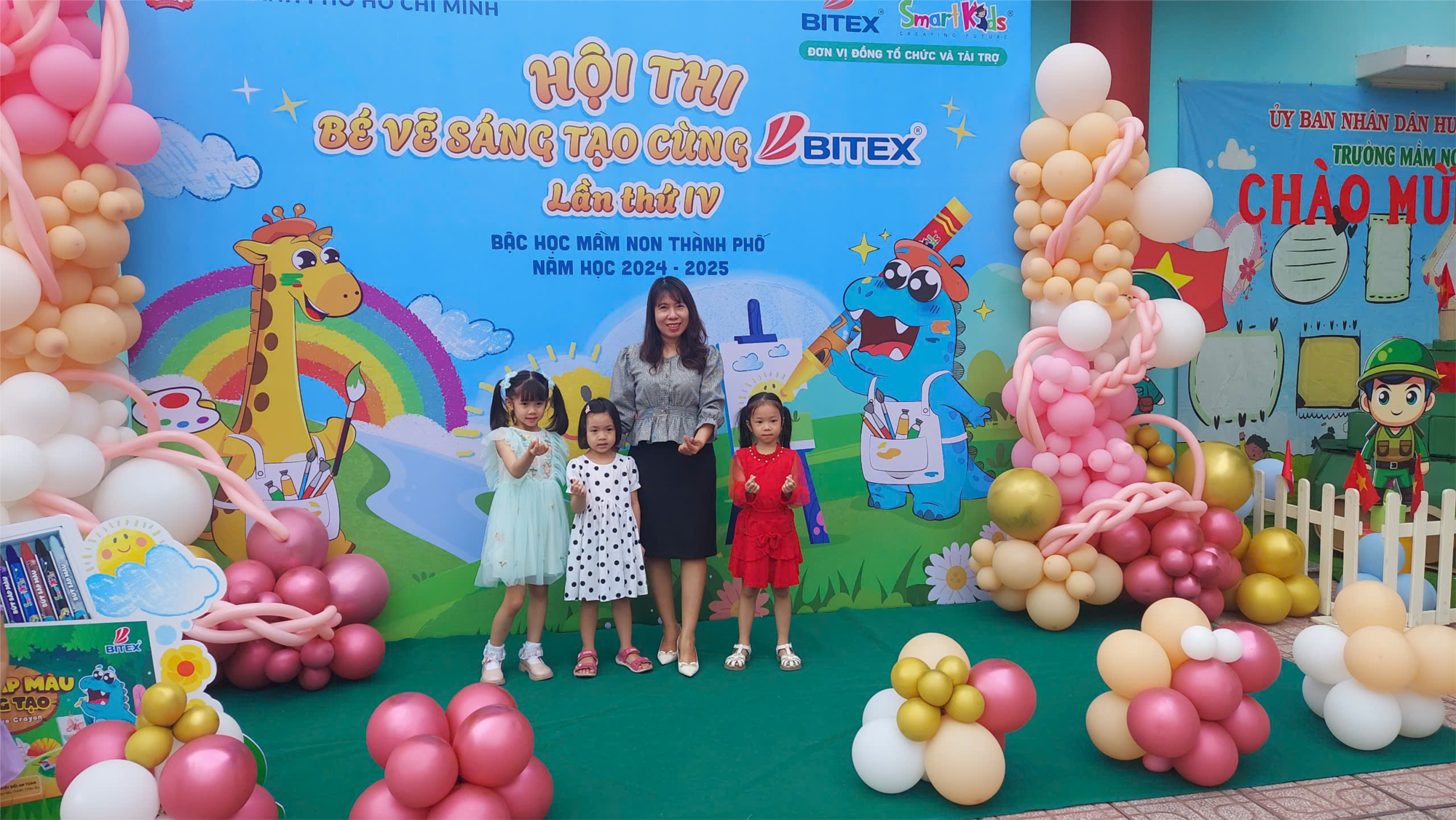Trường Mầm non 10 tham gia hội thi “Bé vẽ sáng tạo cùng Bitex” cấp Thành Phố và xuất sắc giành được 3 giải Ba