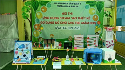Hội thi  ứng dụng steam vào thiết kế đồ dùng đồ chơi cho trẻ mầm non 