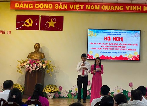Chi bộ Mầm non 10 tham dự  Hội nghị tổng kết công tác xây dựng Đảng, xây dựng chính quyền, vận động nhân dân năm 2024 và phát động phong trào thi đua yêu nước năm 2025 