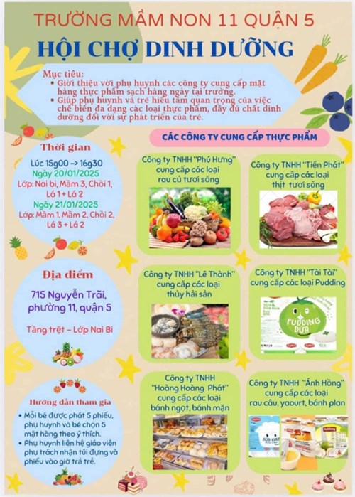 Ngày hội dinh dưỡng tại trường mầm non 11