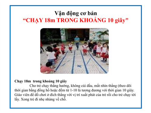 Bài tập CHẠY 18m