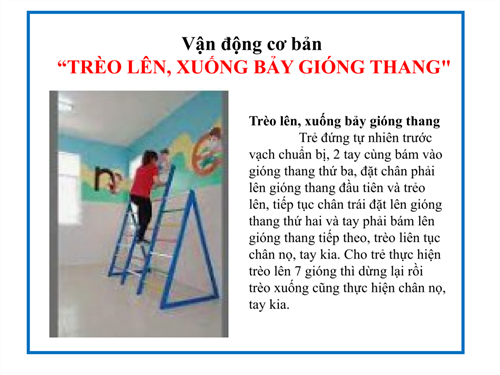 Bài tập TRÈO LÊN XUỐNG GIÓNG