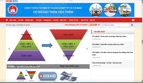 Cuối tháng 3, TP.HCM ra mắt Cổng thông tin Dạy thêm, học thêm