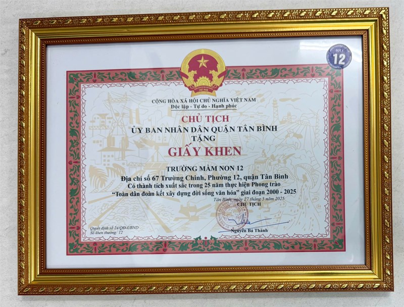 Hội nghị tổng kết 25 năm thực hiện phong trào  toàn dân đoàn kết xây dựng đời sống văn hoá  do uỷ ban nhân dân quận tân bình tổ chức