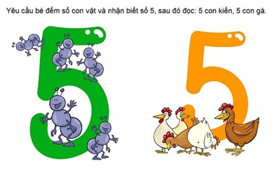 Nhận biết số lượng và chữ số 5