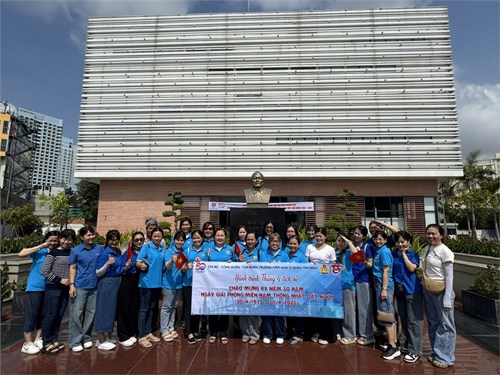 Công đoàn Mầm Non 13 về nguồn Hành trình Tháng 4 lịch sử - KỶ NIỆM 50 NĂM NGÀY GIẢI PHÓNG MIỀN NAM THỐNG NHẤT ĐẤT NƯỚC ( 30/4/1975 - 30/4/2025)