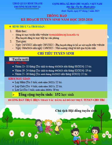 Thông báo, hướng dẫn tuyển sinh