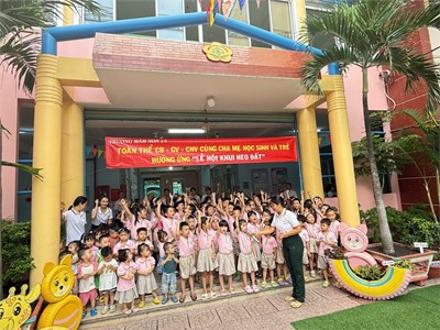 Phong trào  Nuôi heo đất  năm học - Việc làm nhỏ, ý nghĩa lớn tại trường Mầm non Phường 14 trong năm học 2024 - 2025