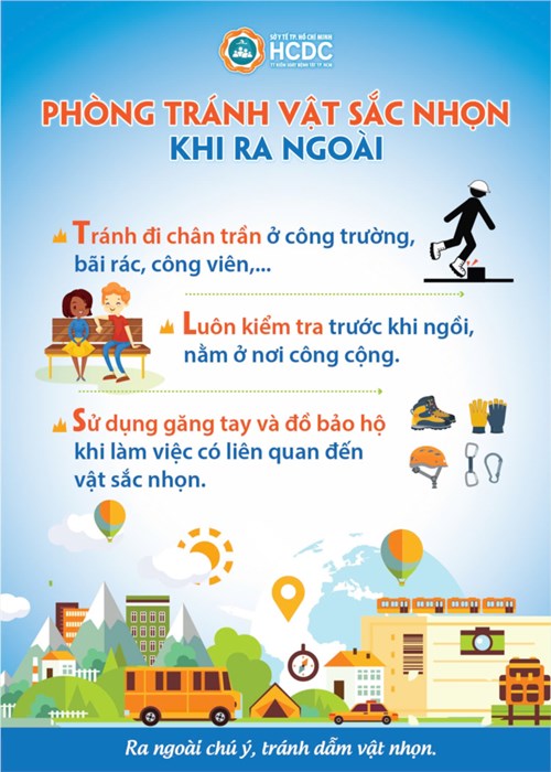 Phòng tránh vật sắc nhọn khi ra ngoài
