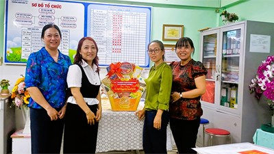 Đảng ủy - UBND PHƯỜNG 15 ĐẾN THĂM VÀ CHÚC TẾT TRƯỜNG MẦM NON 14 DÂN DỊP TẾT NGUYÊN ĐÁN ẤT TỴ 2025