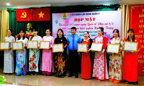 Giáo viên trường mầm non 14 nhận danh hiệu thi đua  giỏi việc nước đảm việc nhà  năm 2024
