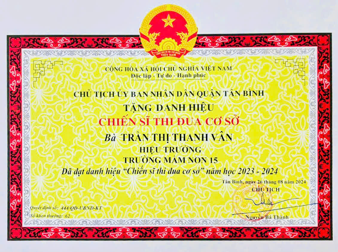 Vinh danh các cá nhân xuất sắc đạt danh hiệu   Chiến sĩ thi đua cơ sở   năm học 2023-2024
