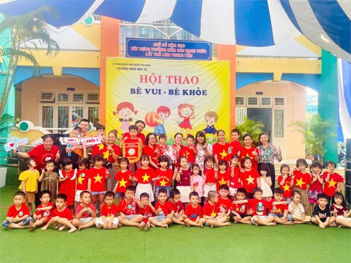 Trường Mầm non 15 tổ chức Hội thao Bé vui - Bé khỏe năm học 2024 - 2025 cho các bé khối Chồi.