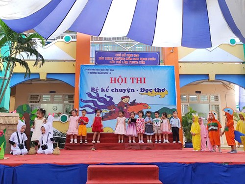 Trường Mầm non 15 – Quận Tân Bình tổ chức Hội thi Bé kể chuyện - đọc thơ năm học 2024 - 2025 cho các bé khối Mầm, Chồi