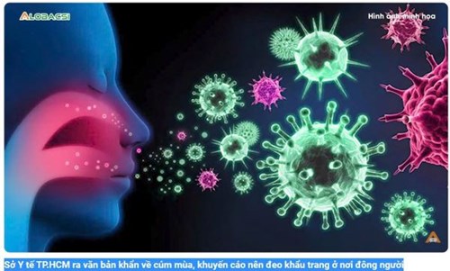 Sở Y tế TP.HCM ra văn bản khẩn về cúm mùa, khuyến cáo nên đeo khẩu trang ở nơi đông người