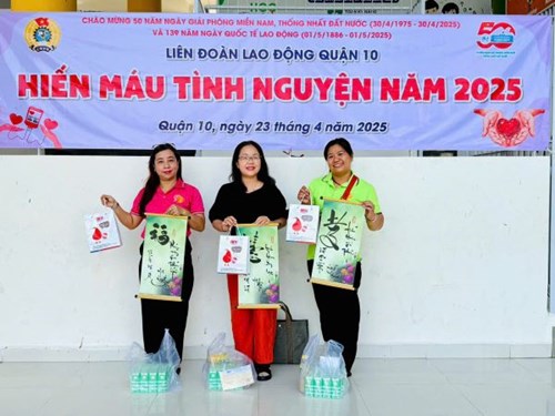 Cán bộ - Giáo viên Trường Mầm Non 19/5 Quận 10 tham gia hiến máu tình nguyện năm 2025