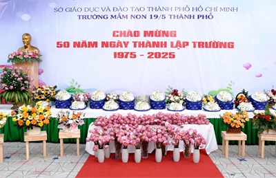 Hoạt động chào mừng 50 năm ngày thành lập trường - trường mầm non 19/5 thành phố (1975-2025)
